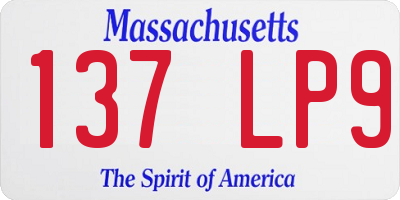 MA license plate 137LP9