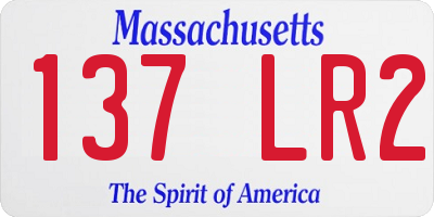 MA license plate 137LR2