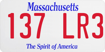 MA license plate 137LR3