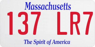MA license plate 137LR7