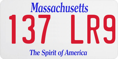MA license plate 137LR9