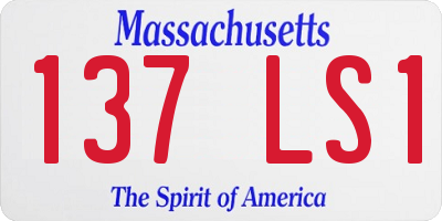 MA license plate 137LS1