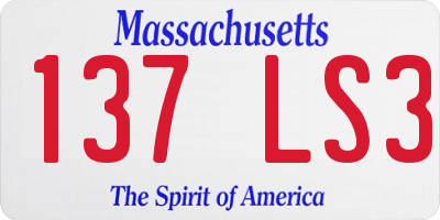MA license plate 137LS3