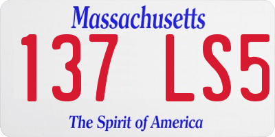 MA license plate 137LS5