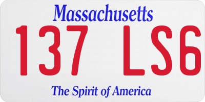MA license plate 137LS6