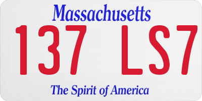 MA license plate 137LS7