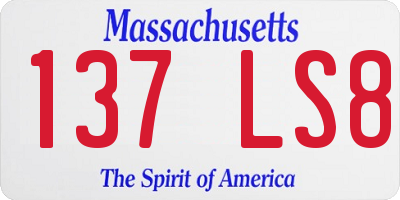 MA license plate 137LS8