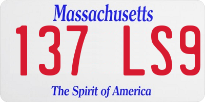 MA license plate 137LS9