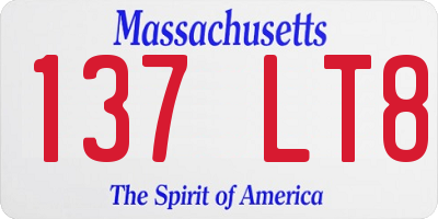 MA license plate 137LT8