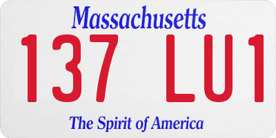 MA license plate 137LU1