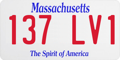 MA license plate 137LV1