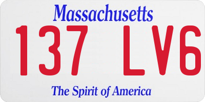 MA license plate 137LV6