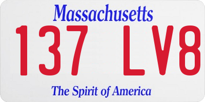 MA license plate 137LV8