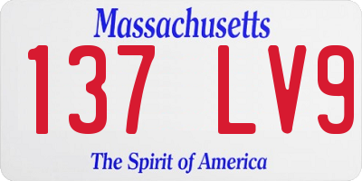 MA license plate 137LV9