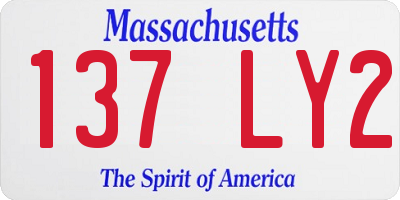 MA license plate 137LY2