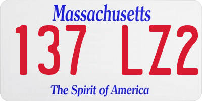 MA license plate 137LZ2