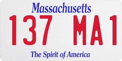 MA license plate 137MA1