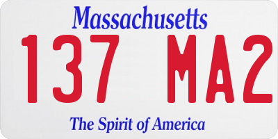 MA license plate 137MA2