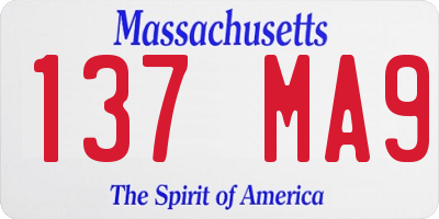 MA license plate 137MA9