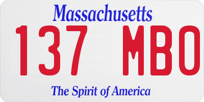 MA license plate 137MB0