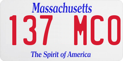 MA license plate 137MC0