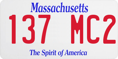 MA license plate 137MC2