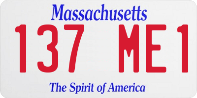MA license plate 137ME1