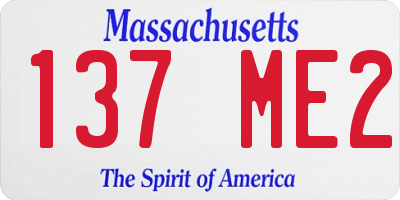 MA license plate 137ME2