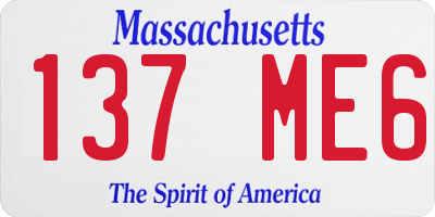 MA license plate 137ME6