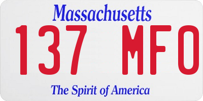 MA license plate 137MF0