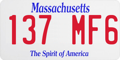 MA license plate 137MF6