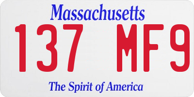 MA license plate 137MF9