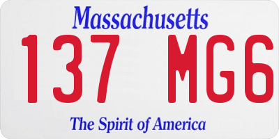 MA license plate 137MG6