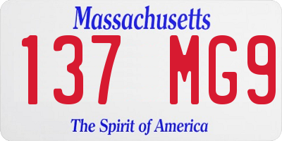 MA license plate 137MG9