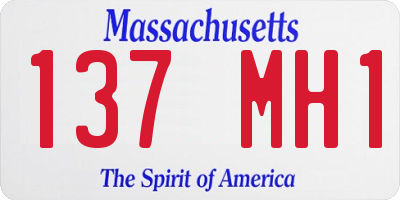 MA license plate 137MH1