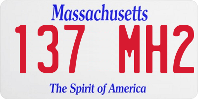 MA license plate 137MH2