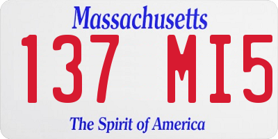 MA license plate 137MI5