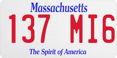 MA license plate 137MI6