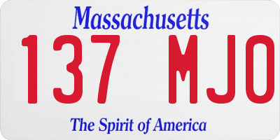 MA license plate 137MJ0