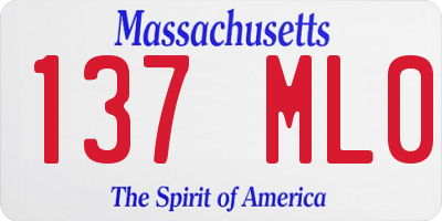 MA license plate 137ML0