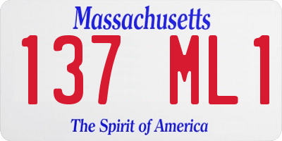 MA license plate 137ML1