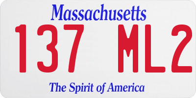 MA license plate 137ML2