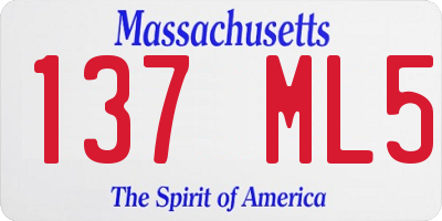 MA license plate 137ML5