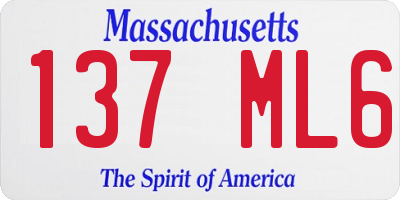 MA license plate 137ML6