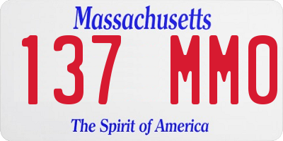 MA license plate 137MM0