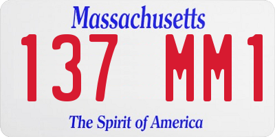 MA license plate 137MM1
