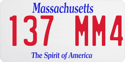 MA license plate 137MM4