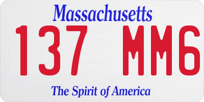 MA license plate 137MM6