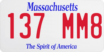 MA license plate 137MM8