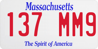 MA license plate 137MM9